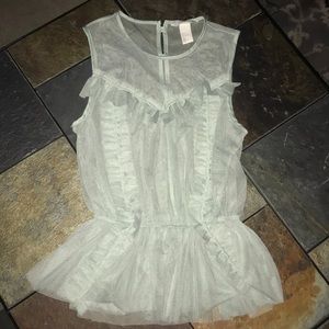 H&M Teal button-up blouse